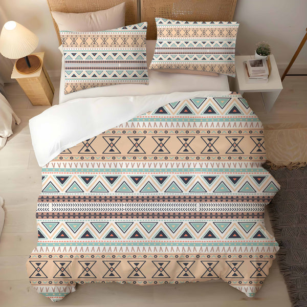 Bohemian Stripes Printed 3 Pieces Bedding Sets Duvet Cover Pillowcases