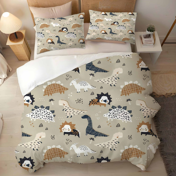 Dinosaur Pattern 3 Pieces Bedding Sets Duvet Cover Pillowcases