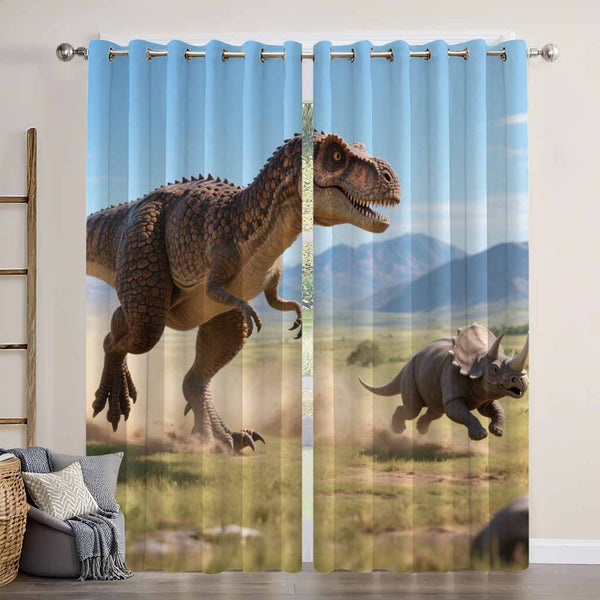 Jurassic Era Tyrannosaurus Blackout Window Curtain
