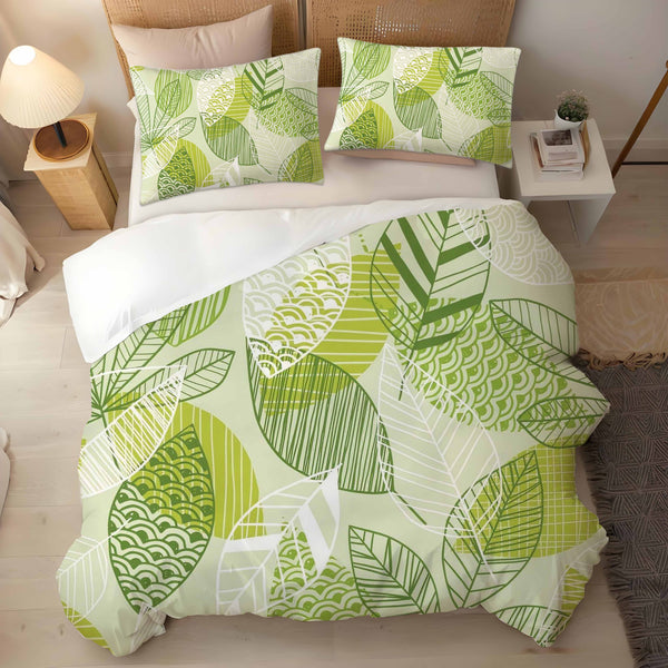 Unique Artistic Design Of Leaves 3-Pieces Bedding Duvet Cover Sets Pillowcase
